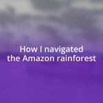 How I navigated the Amazon rainforest