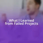What I Learned from Failed Projects