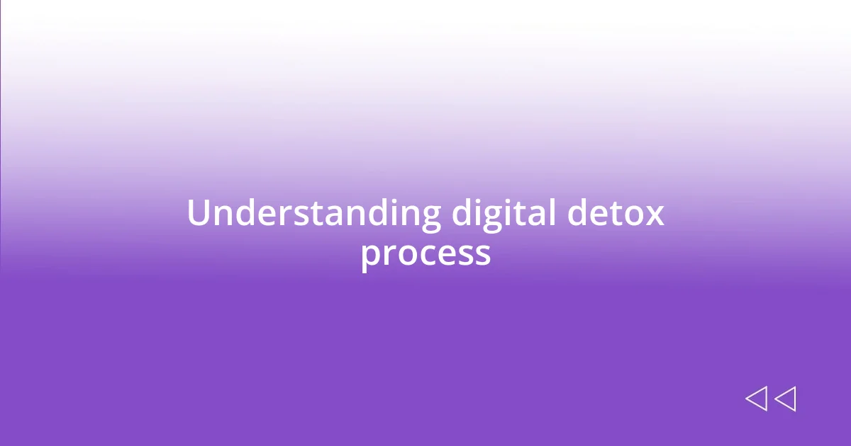 Understanding digital detox process